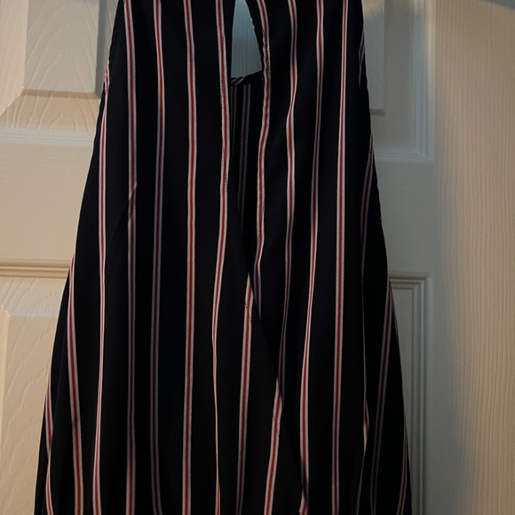 Blue and red striped jumpsuit - Picture 4 of 4